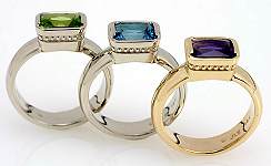 Avirati Collection of Colored Gemstone Rings