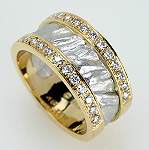 Diamond, Platinum & 18kt Gold Rings